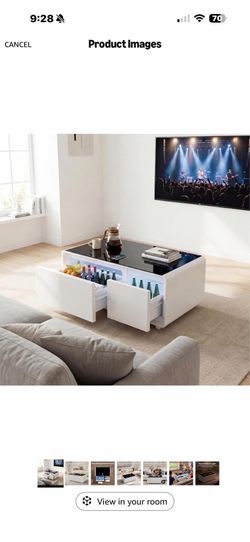 Coffe smart table  built  in fridge