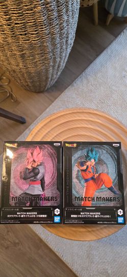 Dragon Ball Super Match Makers Son Goku Vs Goku Black Super Saiyan Rose) Set Anime Figurine