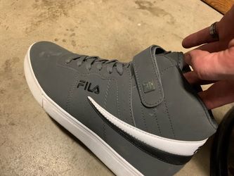 Fila Gray Mid-Top Sneakers