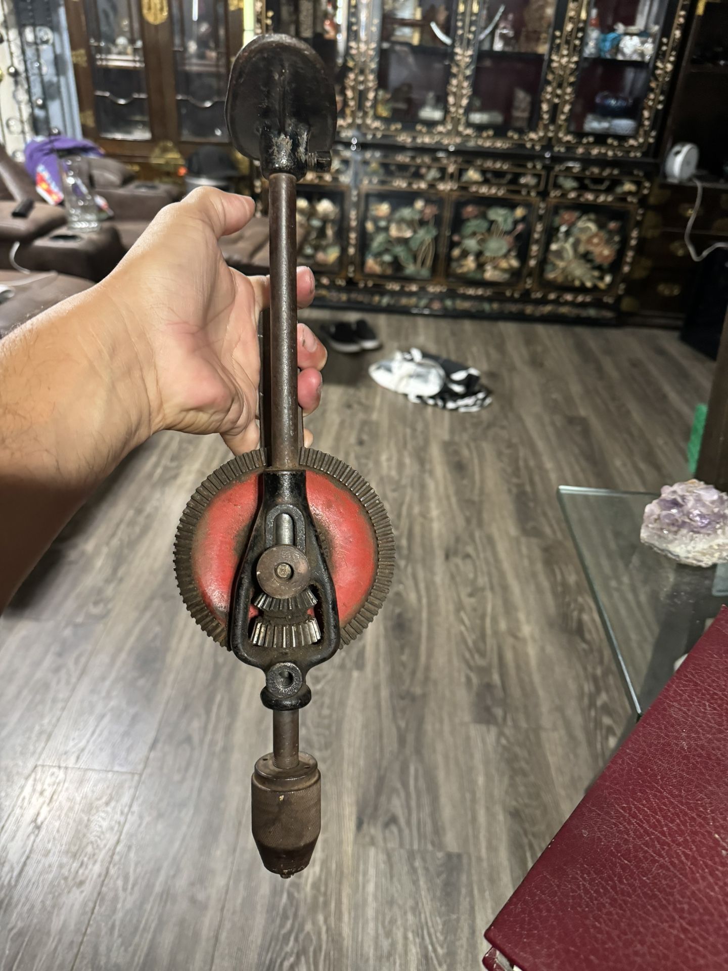 1(contact info removed) Two Speed Hand Drill With Shoulder/ Chess Press Plate