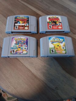Nintendo 64 Pokemon - 4 game bundle