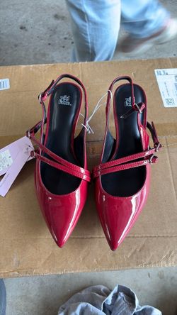 Wild Fable Red Patent Slingback Heels