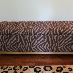 Zebra Print Storage Bench