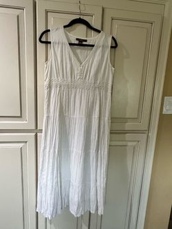 Galeno white sleeveless dress