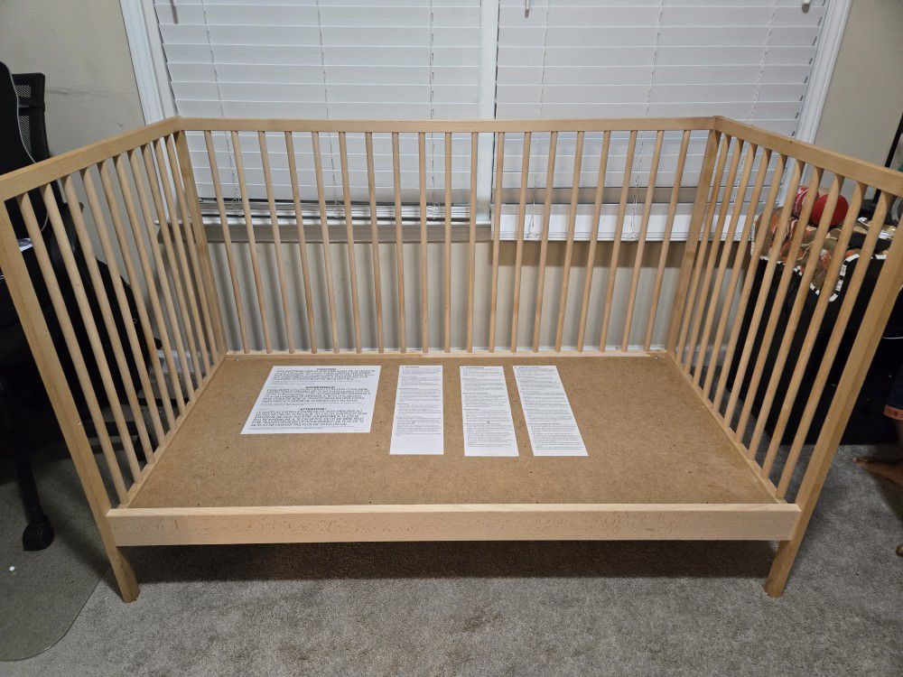 Crib And Bedding Set