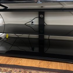     TV Stands Black Collar Glass