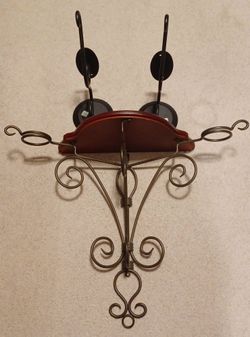 Shelf With Candle Holders 