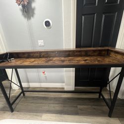Tribesigns Sofa Table with Outlets and USB Ports,