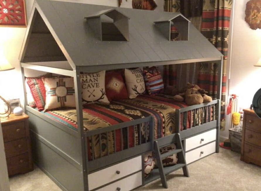 House Platform Bed With Drawers