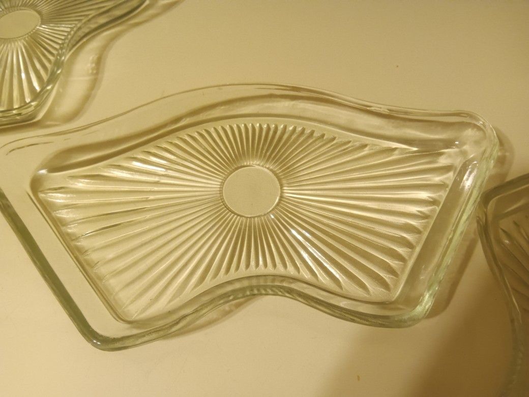 Vintage Poole Holloware Appetizer Tray Replacement Liners. Set Of 7. 7x3.5".  