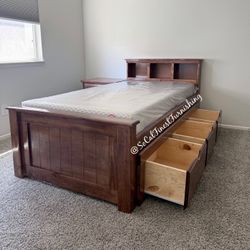 Twin Bed And Mattress With Drawers 