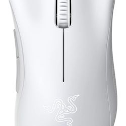 Razer DeathAdder Essential Gaming Mouse: 6400 DPI Optical Sensor - 5 Programmable Buttons - Mechanical Switches - Rubber Side Grips - Mercury White
