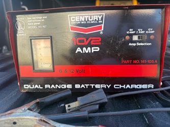 Vintage Century 10/2 Amp Battery Charger 6V 12V Model 141-167 Tested Working