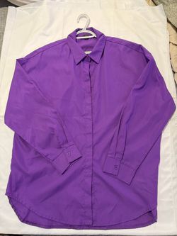 Purple button up shirt