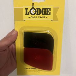 New! Lodge 2 Pack Cast Iron Skillet Scrappers 