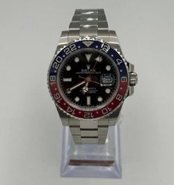 Luxury GMT Style – Silver with Black, Blue & Red  /// Estilo GMT de Lujo – Plateado con Negro, Azul & Rojo