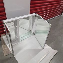 Beautuful Large All Metal Frame Medicine Cabinet, Surface Mount