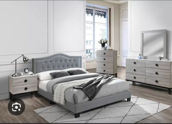 Queen Platfrom Bed Frame With Mattress