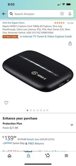 El Gato Capture Card HD60 S Great For Streaming $95