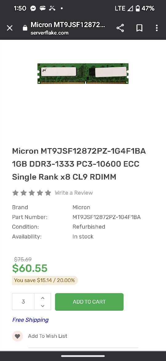 (3) MICRON COMPUTER PARTS : 50% off RETAIL PRICE