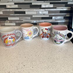 Hello kitty mug bundle larger mugs (4)