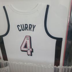 Warriors Stephen Curry Signed Team USA White Nike Swingman Jersey 
