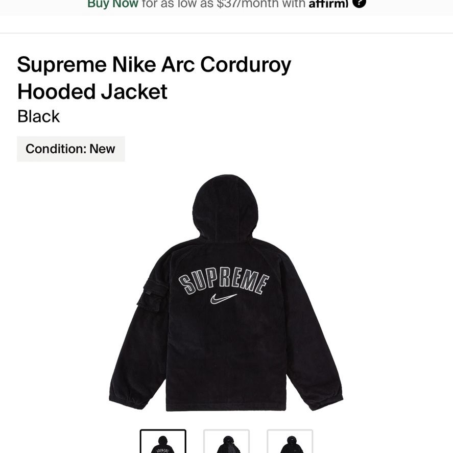 Supreme Nike Arc Corduroy Jacket Size M for Sale in Los Angeles