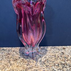 Beautiful Pink Glass Vase