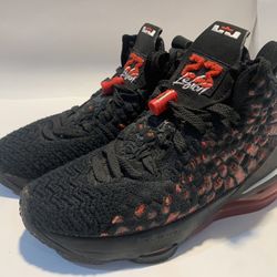 Nike Shoes Lebron 17 XVII Infrared VI Black Red BQ5594 006 Size