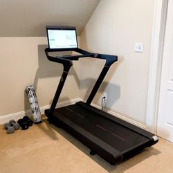 PELOTON TREAD TREADMILL TOUCHSCREEN SMART HOME GYM RUNNING WORKOUT CARDIO FITNESS MACHINE

This description was generated by AI. What is included is s