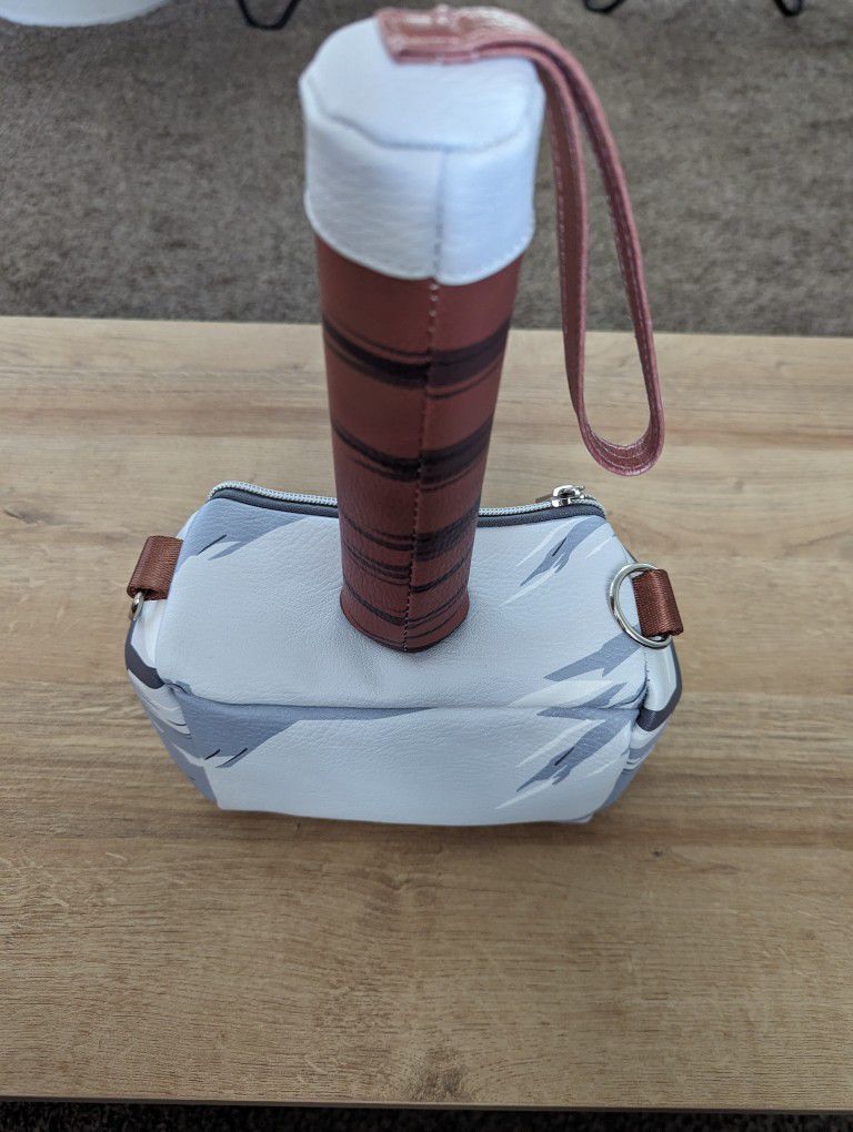 Figural Crossbody Bag - Thor's Mjolnir Hammer Replica