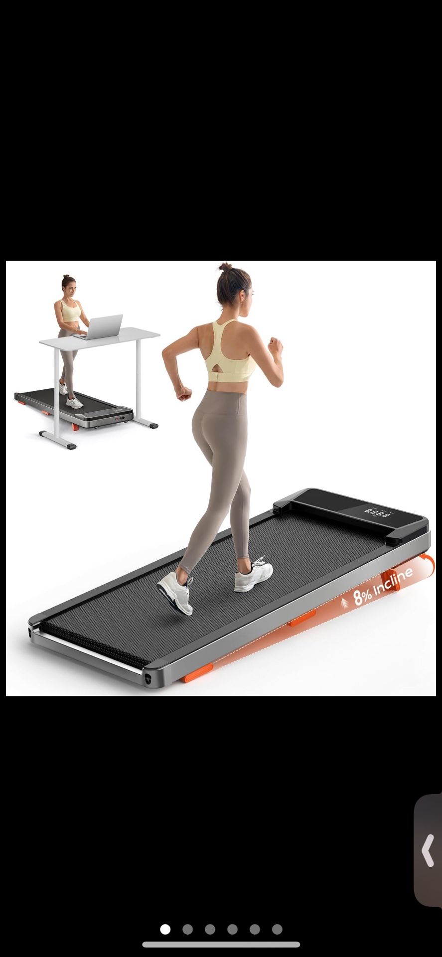 New Walking Pad Incline 2.5 HP Under Desk Treadmill with 265 Lbs Capacity,Remote Control,Led Display