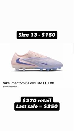 Nike phantom 6 low elite size 13
