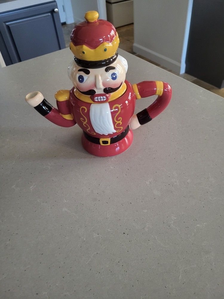 Nutcracker Ceramic Teapot