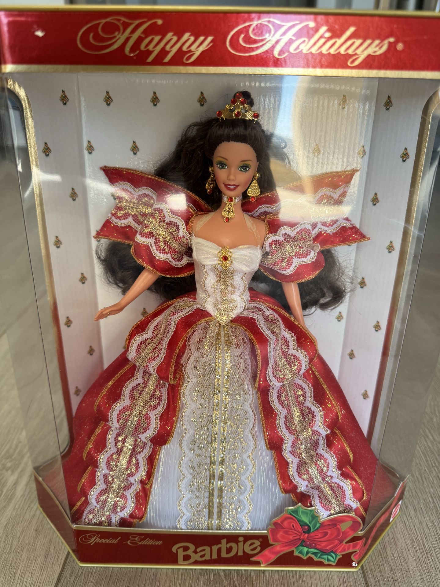 NEW NRFB 1997 10th Anniversary Happy Holidays Christmas Barbie Limd Ed (Rare Doll Error) #17832