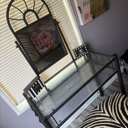 Vanity With Mirror And Chair