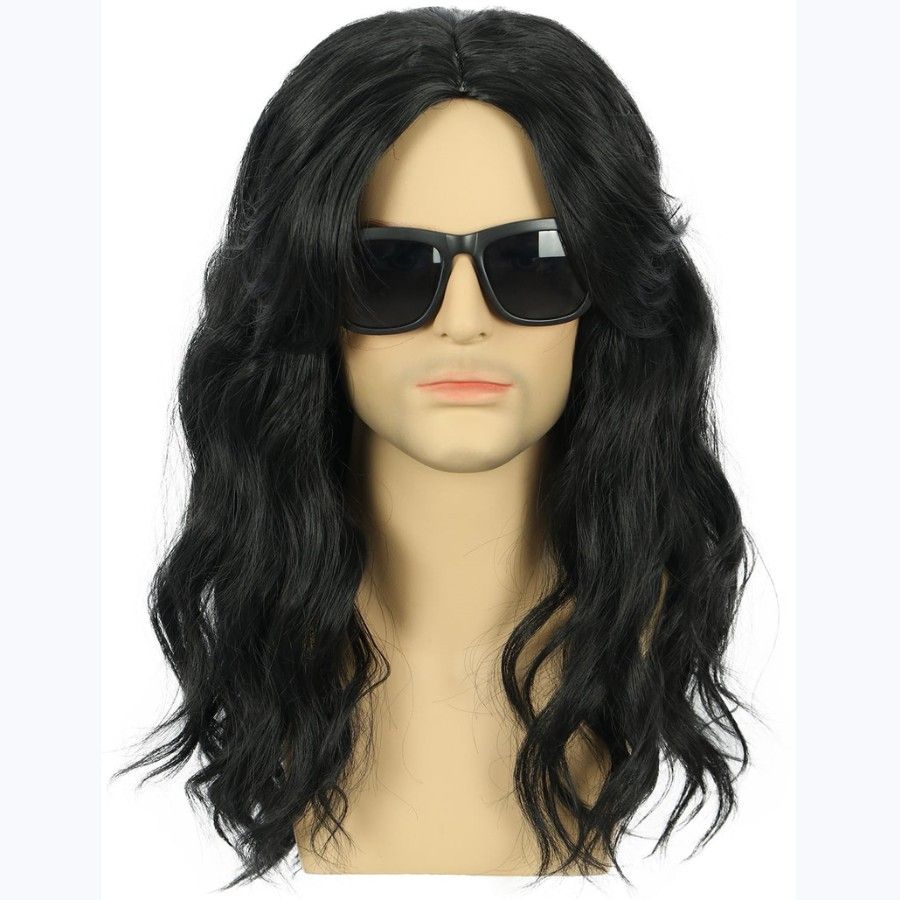 Synetic Black 16in/40cm For Man And Women Wig