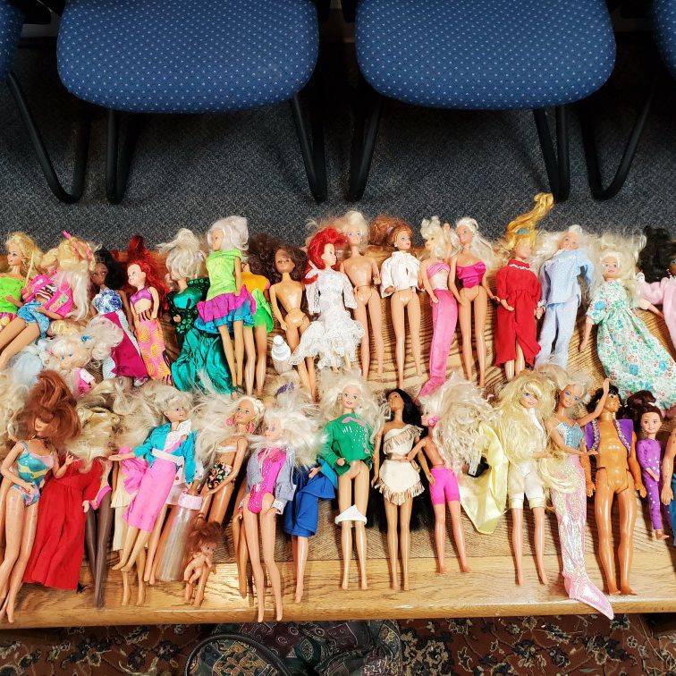 44 Barbie and Ken Dolls