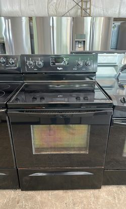 Whirlpool Electric Stove Black GlassTop