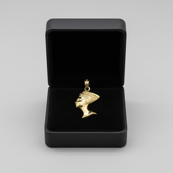 14K Yellow Gold Hollow Nefertiti Pendant