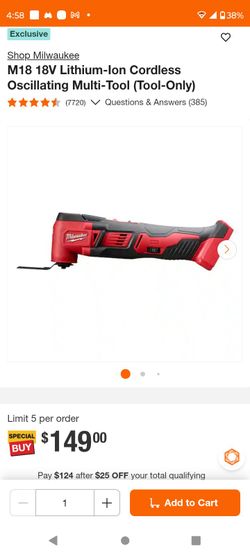 Milwaukee M18 cordless multi tool