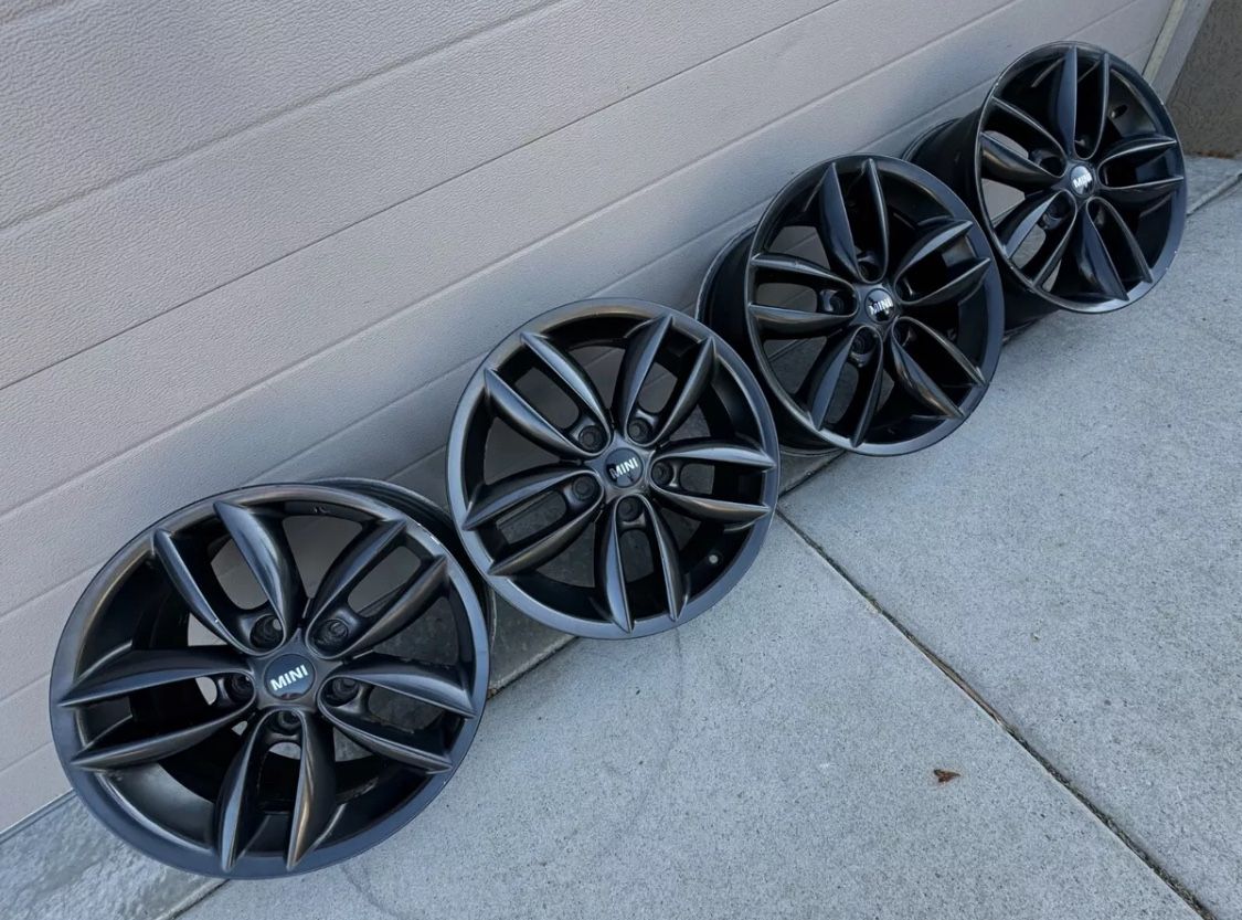 17" MINI COOPER CLUBMAN COUNTRYMAN WHEELS RIMS 5X120 FACTORY STOCK OEM BLACK