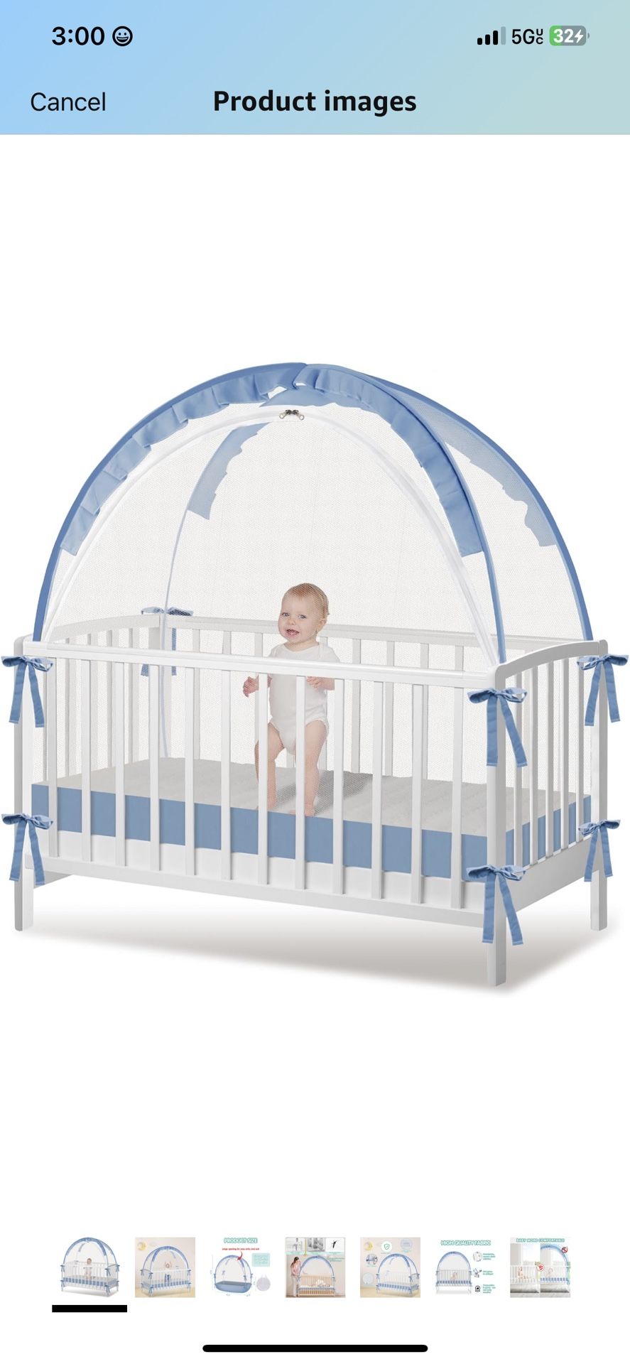 Crib Tent - Crib Net to Keep Baby in, Stop Baby from Climbing Out of Crib, Pop Up
