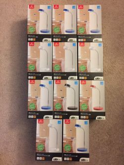 Globe Bright LED Desk Lamp, Small Desk Lamp Dimensions Are In Picture. $5 each Or $40 For All. NIB