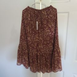 Chiffon  Tiered Long Skirt