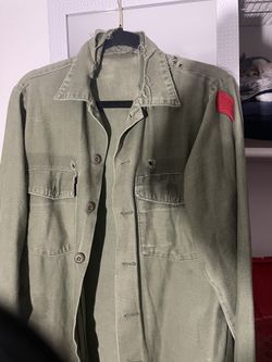 Vintage Vietnam Military Jacket W Red Diamond