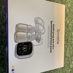 LIKE NEW!  SMIBLE DOUBLE PUMP DUAL VALVE SYNCHRONIZED BREAST PUMP