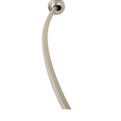 NeverRust 50-in To 72-in Satin Nickel Tension Single Curve Adjustable Shower Rod