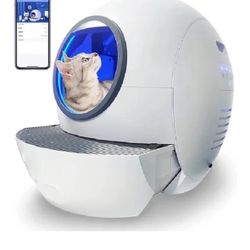 Cat Litter Box with APP Control & Safe Alert & Smart Health Monitor, Odor Removal