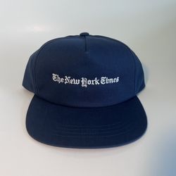 Vintage Style Navy Blue New York Times Adjustable SnapBack 
